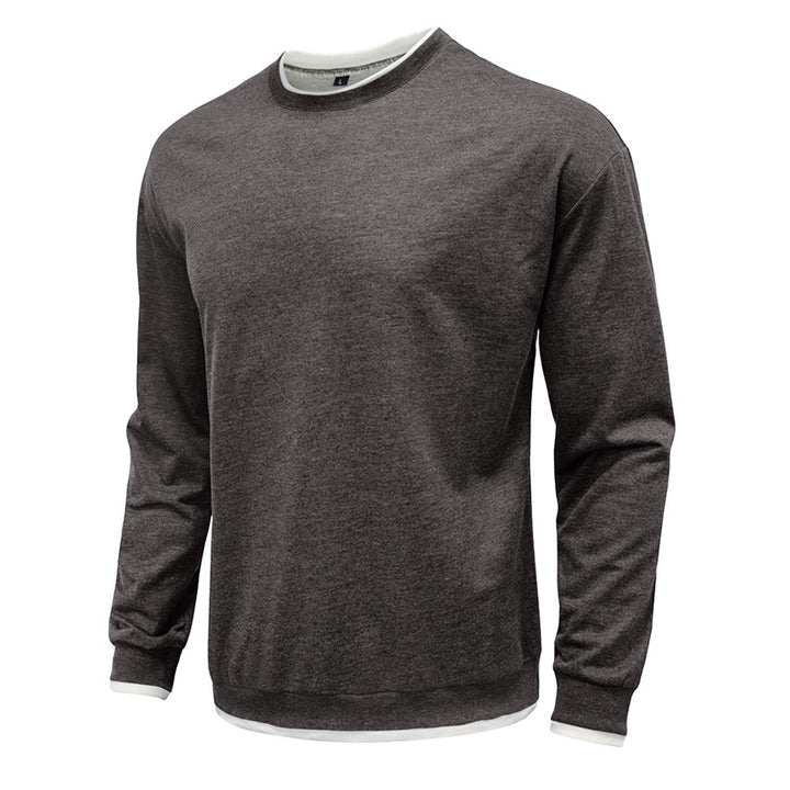 Herrens casual långärmad sweatshirt med strukturerad design Mirla-Eva Jonsson