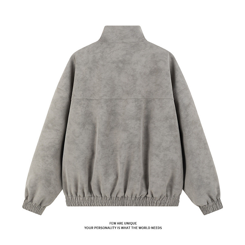 Herrens casual oversized jacka med hög krage och elastisk midja Mirla-Eva Jonsson