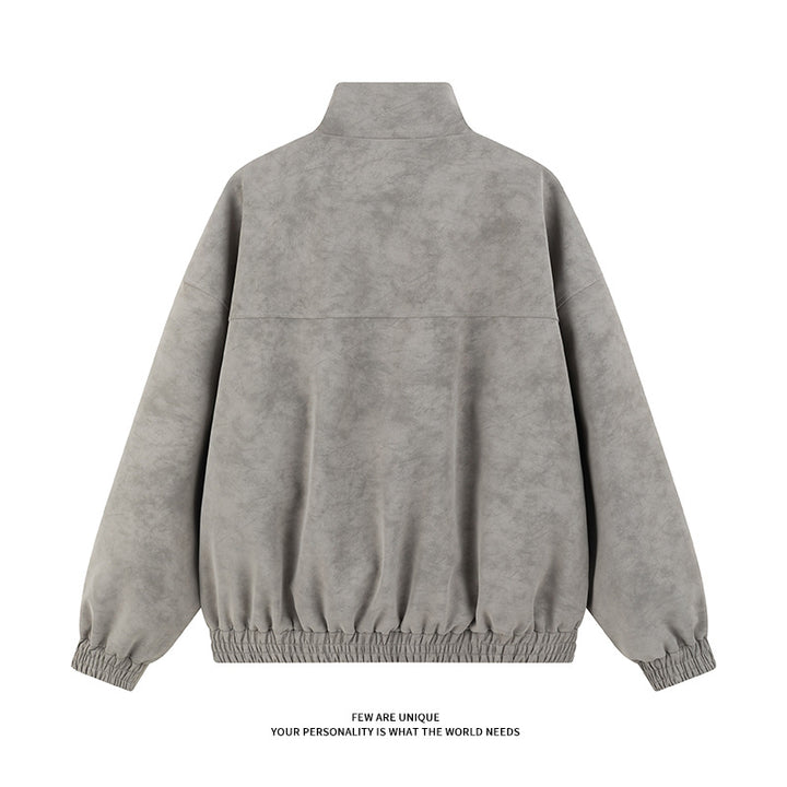 Herrens casual oversized jacka med hög krage och elastisk midja Mirla-Eva Jonsson