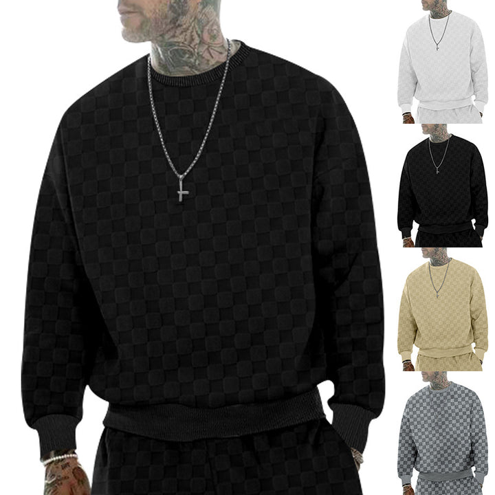Herrens casual oversized sweatshirt med strukturerad design Eva Jonsson-Eva Jonsson
