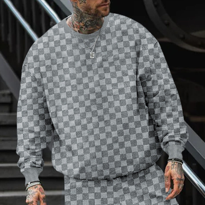 Herrens casual oversized sweatshirt med strukturerad design Eva Jonsson-Eva Jonsson