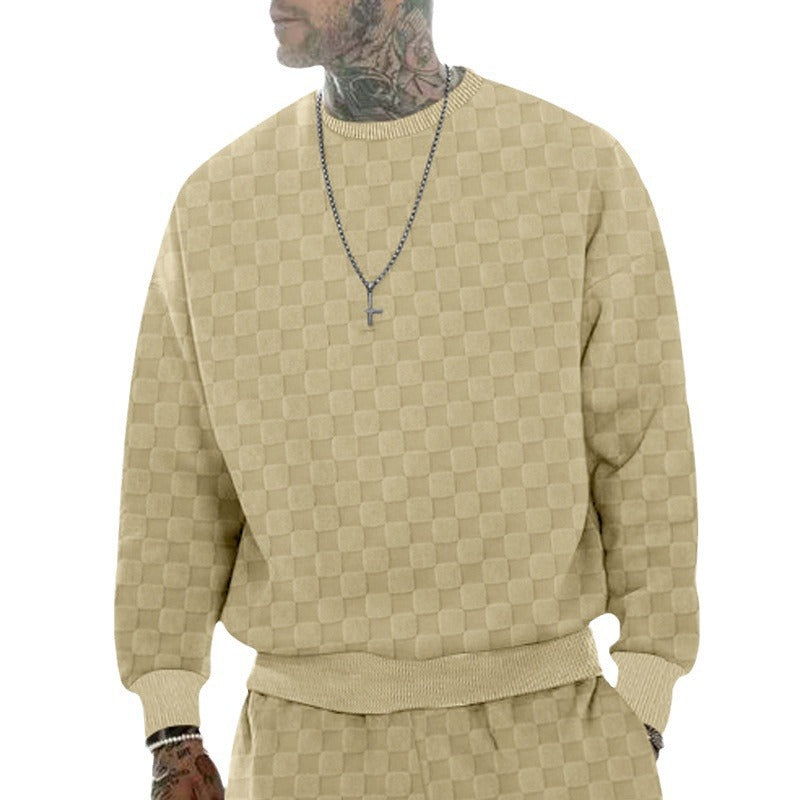 Herrens casual oversized sweatshirt med strukturerad design Eva Jonsson-Eva Jonsson