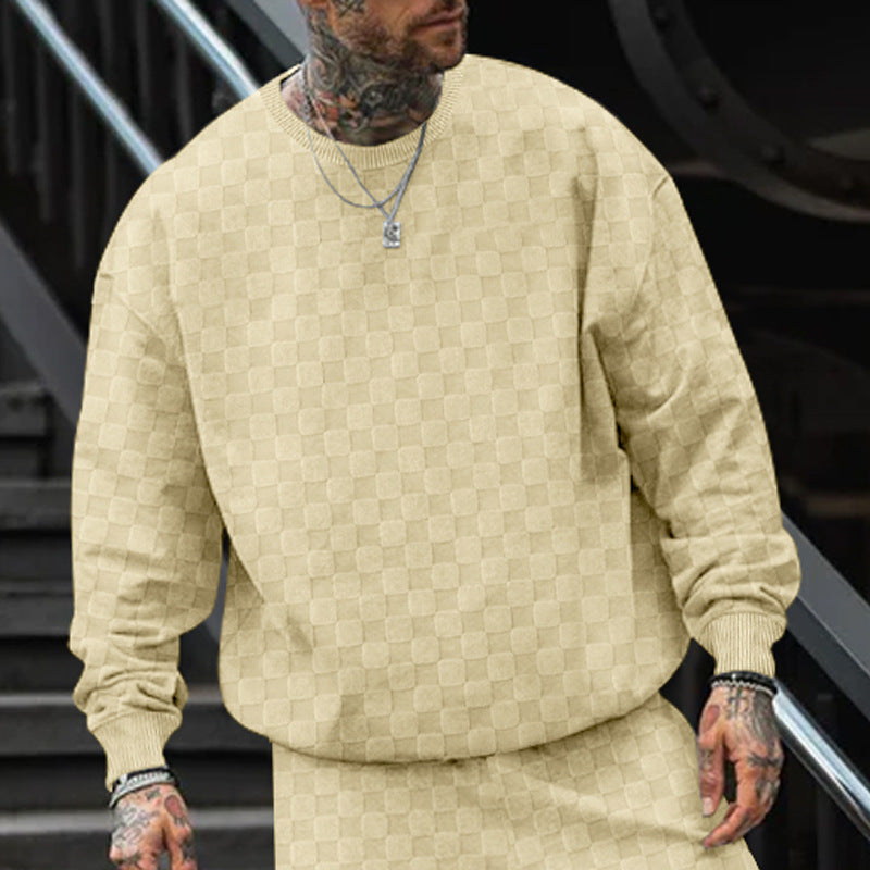 Herrens casual oversized sweatshirt med strukturerad design Eva Jonsson-Eva Jonsson