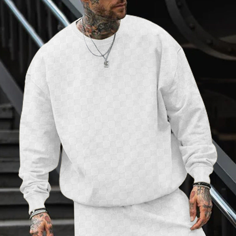 Herrens casual oversized sweatshirt med strukturerad design Eva Jonsson-Eva Jonsson