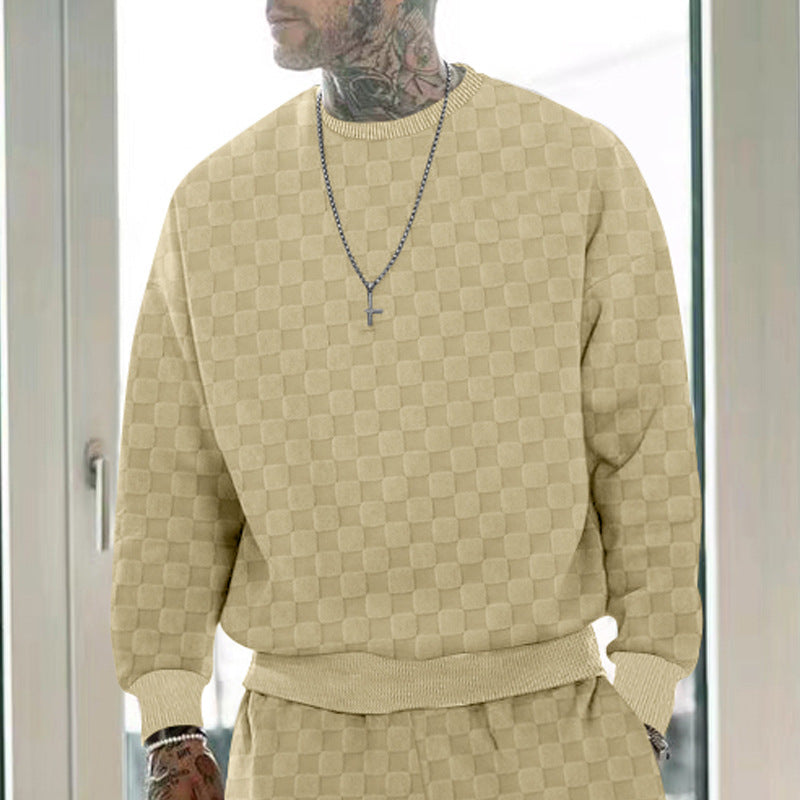 Herrens casual oversized sweatshirt med strukturerad design Eva Jonsson-Eva Jonsson