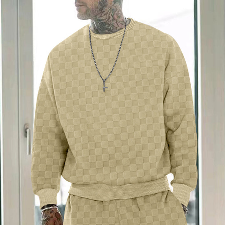 Herrens casual oversized sweatshirt med strukturerad design Eva Jonsson-Eva Jonsson