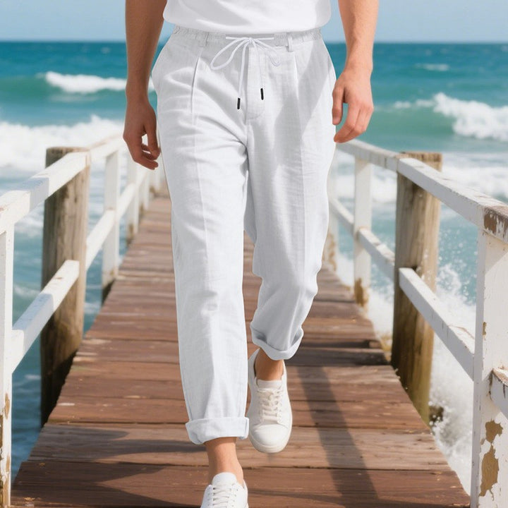 Herrens casual sommarbyxor med elastisk midja och andningsbart material Eva Jonsson-Eva Jonsson
