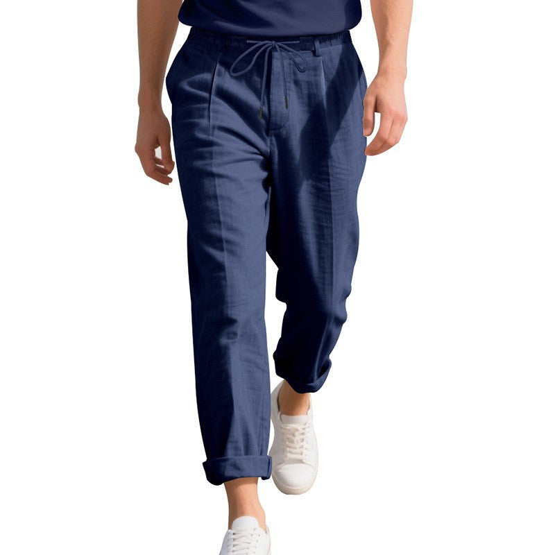 Herrens casual sommarbyxor med elastisk midja och andningsbart material Eva Jonsson-Eva Jonsson