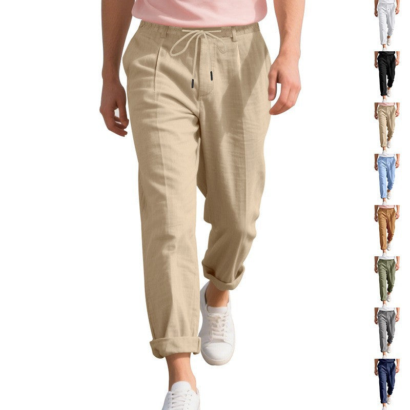 Herrens casual sommarbyxor med elastisk midja och andningsbart material Eva Jonsson-Eva Jonsson