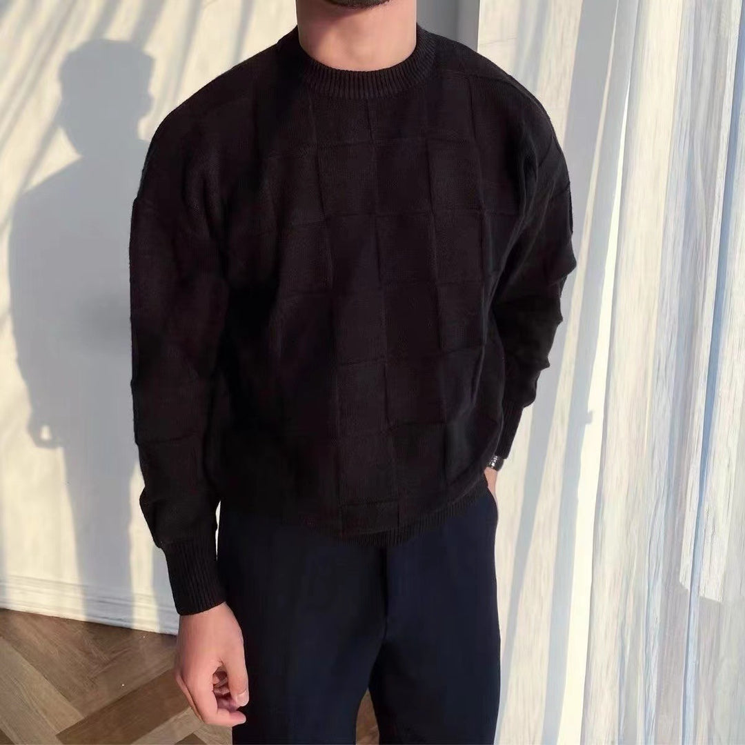 Herrens casual tröja med strukturerad design Mirla-Eva Jonsson