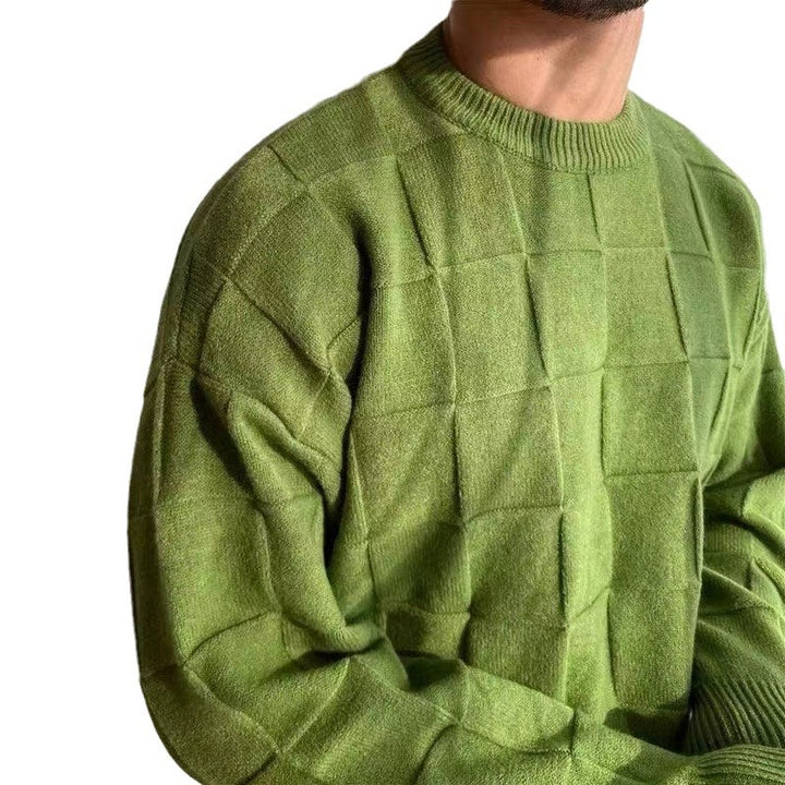 Herrens casual tröja med strukturerad design Mirla-Eva Jonsson