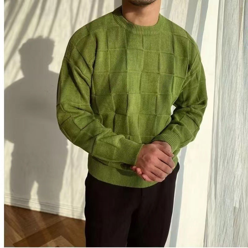 Herrens casual tröja med strukturerad design Mirla-Eva Jonsson