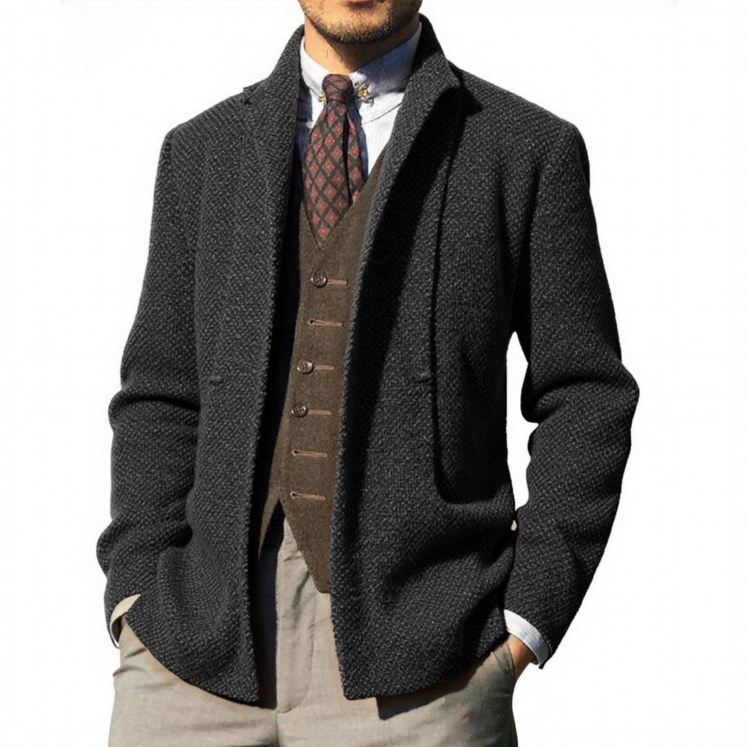 Herrens elegant cardigan med modern passform och praktiska fickor Eva Jonsson-Eva Jonsson