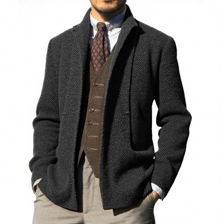 Herrens elegant cardigan med modern passform och praktiska fickor Eva Jonsson-Eva Jonsson