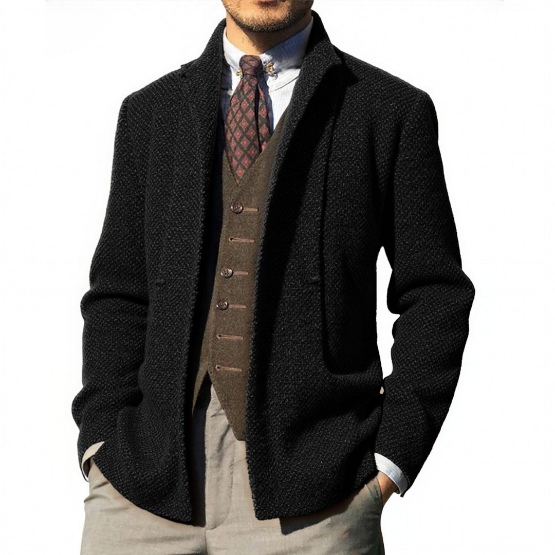 Herrens elegant cardigan med modern passform och praktiska fickor Eva Jonsson-Eva Jonsson