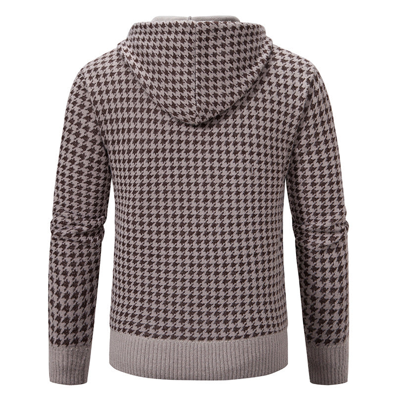 Herrens elegant och bekväm cardigan med huva Eva Jonsson-Eva Jonsson