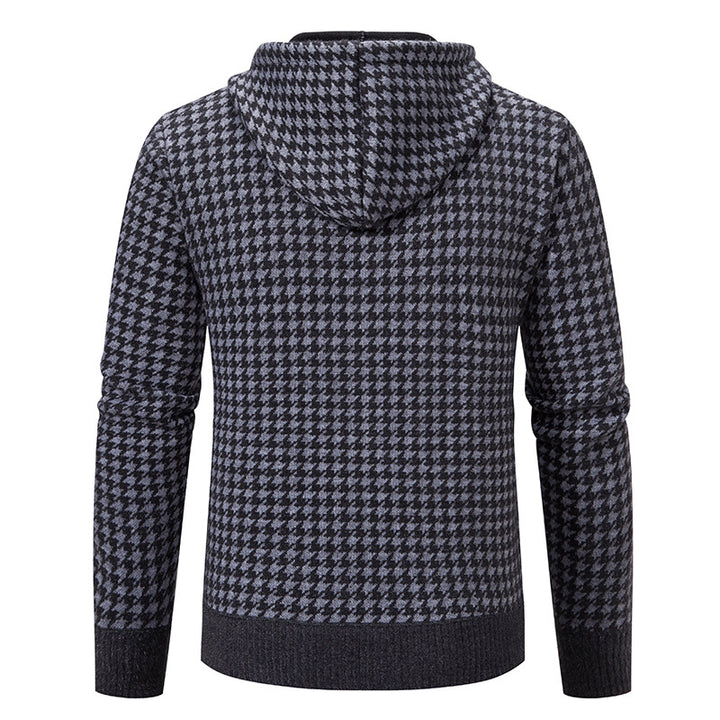 Herrens elegant och bekväm cardigan med huva Eva Jonsson-Eva Jonsson
