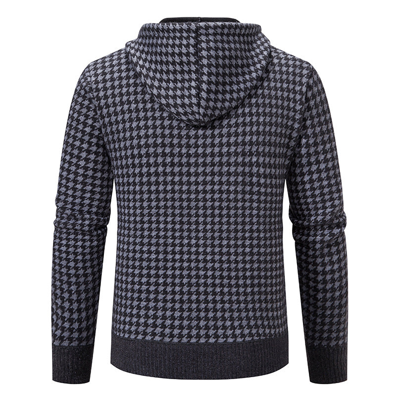 Herrens elegant och bekväm cardigan med huva Mirla-Eva Jonsson