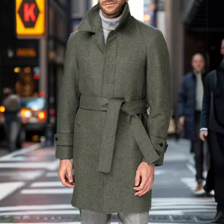 Herrens elegant och figursydd trenchcoat i högkvalitativ ull Eva Jonsson-Eva Jonsson