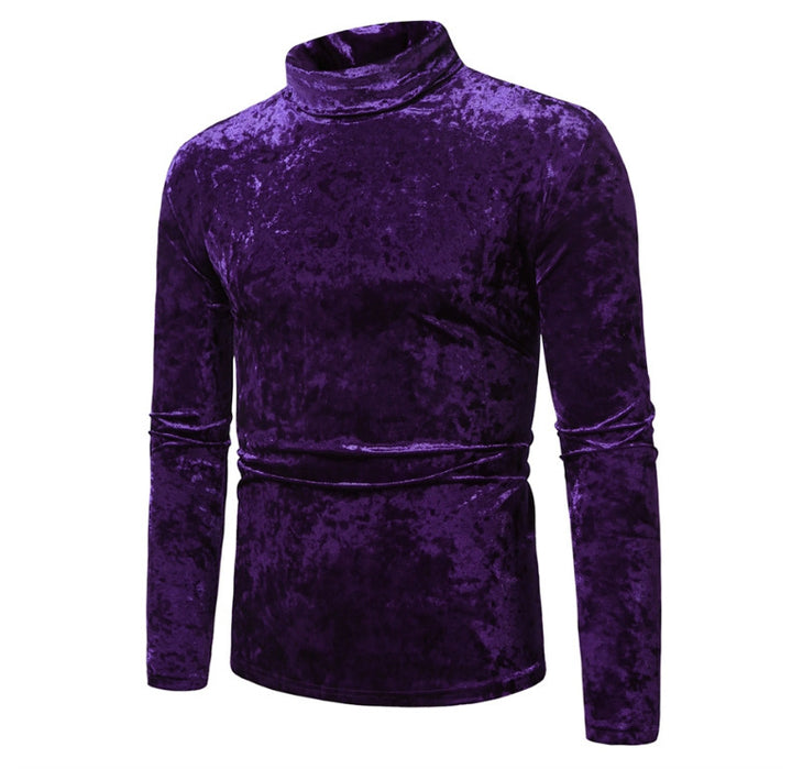 Herrens elegant rullkragepullover i sammet Eva Jonsson-Eva Jonsson