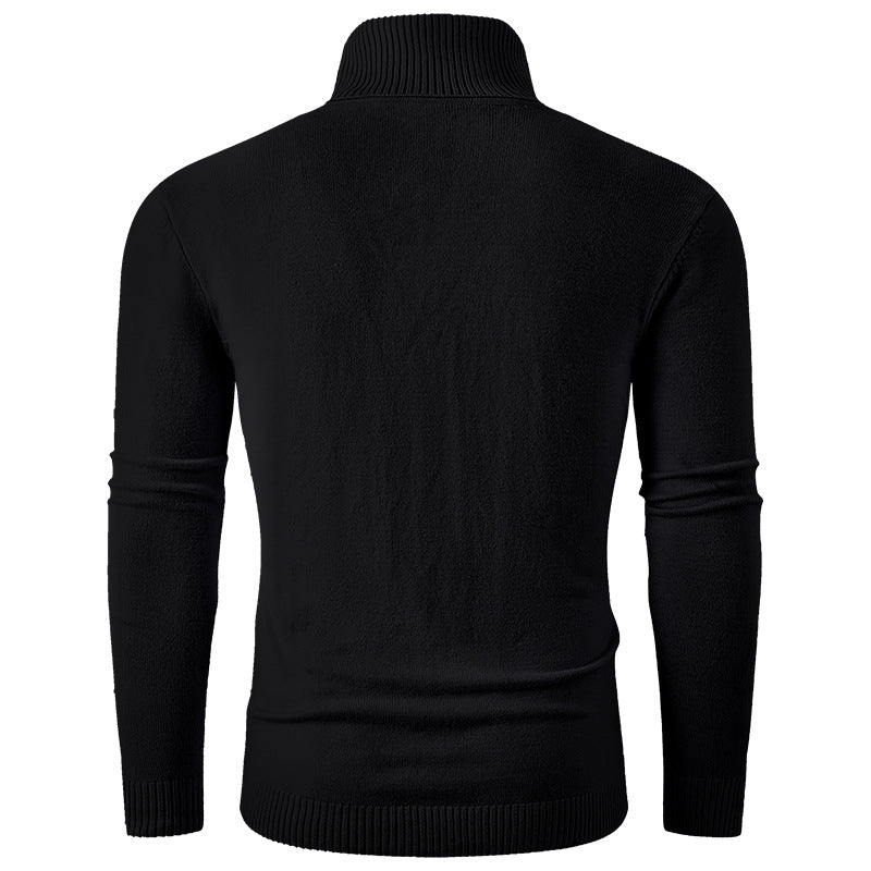 Herrens elegant rullkragepullover med strukturerad design Mirla-Eva Jonsson