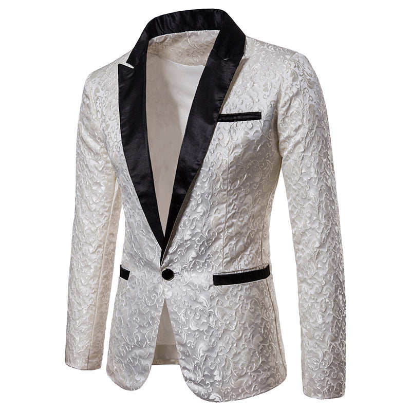 Herrens elegant sammet blazer med konstfullt mönster Eva Jonsson-Eva Jonsson