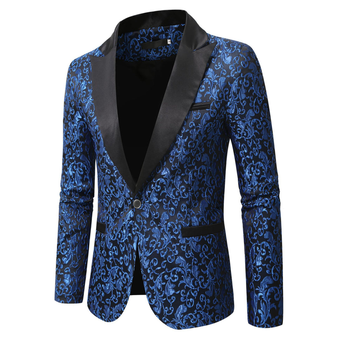 Herrens elegant sammet blazer med konstfullt mönster Mirla-Eva Jonsson