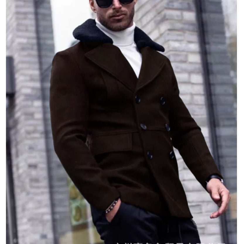 Herrens elegant ullrock med teddy-krage Mirla-Eva Jonsson