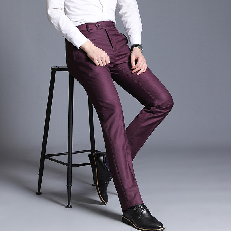 Herrens eleganta Slim-Fit kostymbyxor Mirla-Eva Jonsson