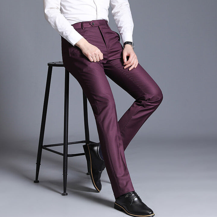Herrens eleganta Slim-Fit kostymbyxor Mirla-Eva Jonsson