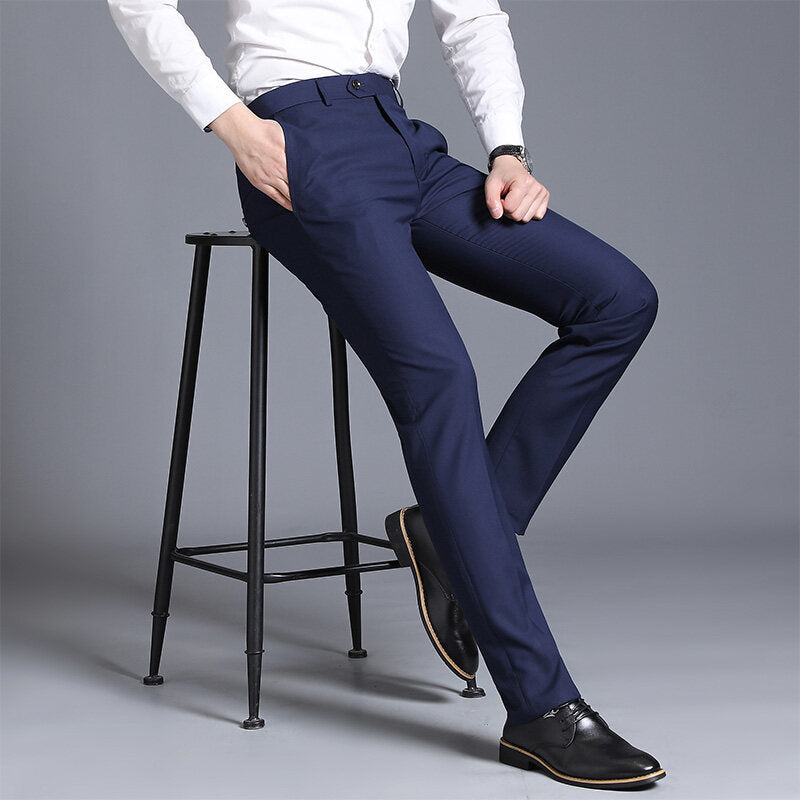 Herrens eleganta Slim-Fit kostymbyxor Mirla-Eva Jonsson