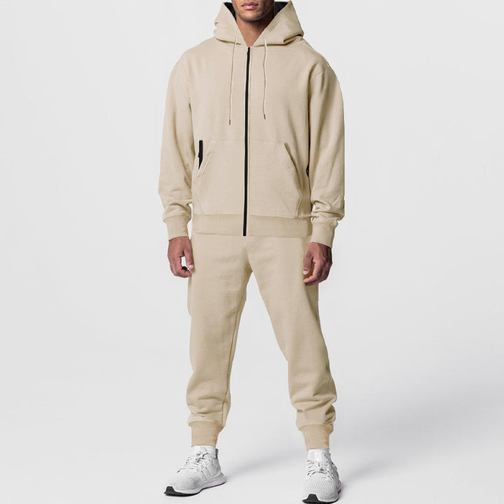 Herrens fashion hoodie med genomgående dragkedja och sportiga joggingbyxor Mirla-Eva Jonsson