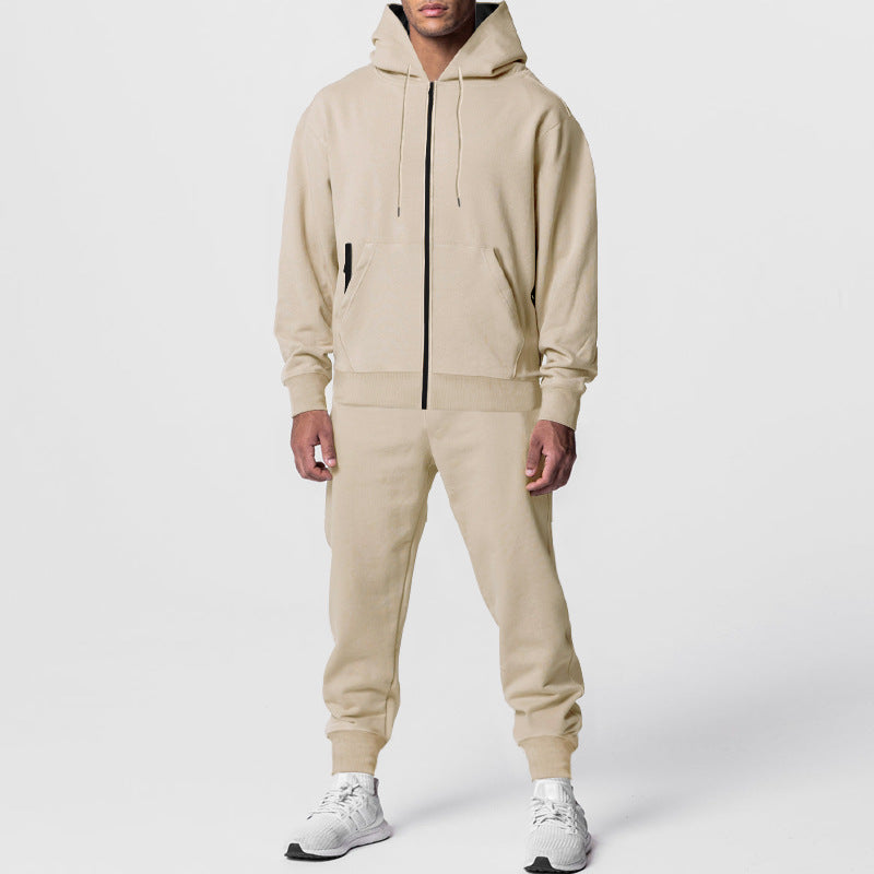 Herrens fashion hoodie med genomgående dragkedja och sportiga joggingbyxor Mirla-Eva Jonsson
