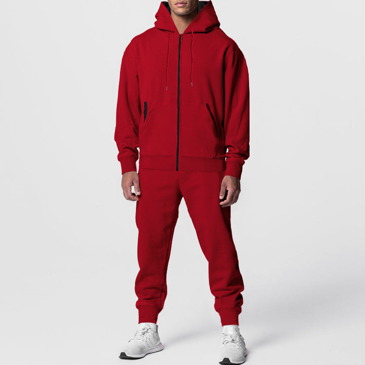 Herrens fashion hoodie med genomgående dragkedja och sportiga joggingbyxor Mirla-Eva Jonsson