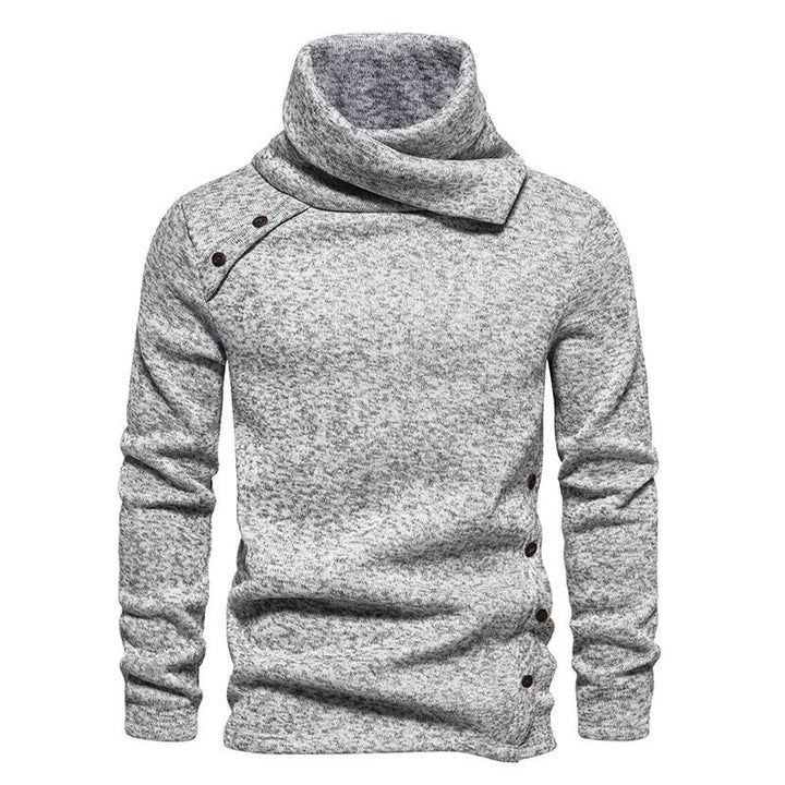 Herrens fashionabla rullkragepullover med unikt design Mirla-Eva Jonsson