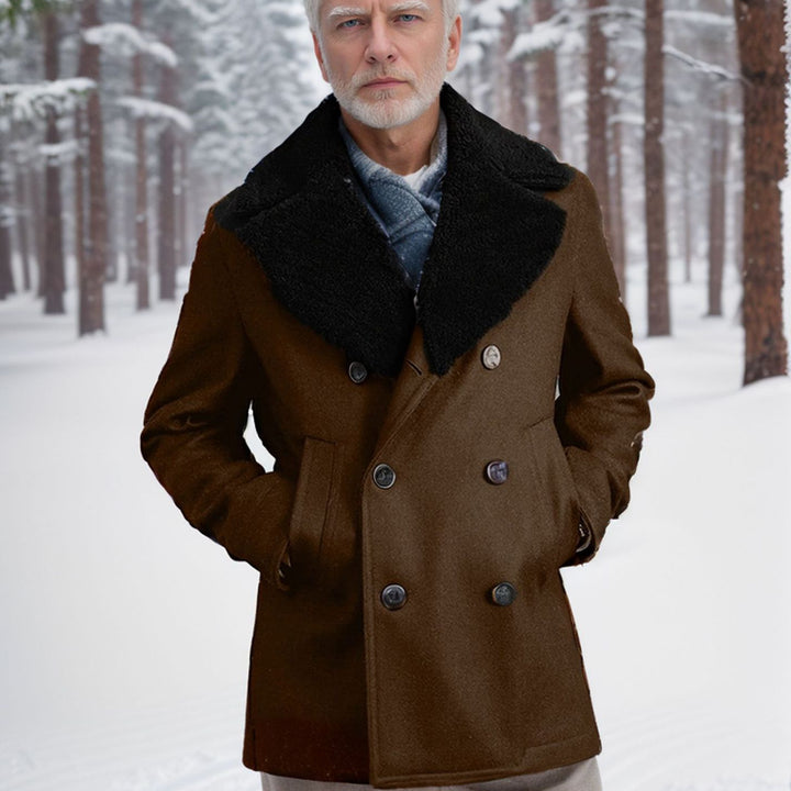 Herrens fashionable Duffle jacket with soft collar and practical pockets Mirla-Eva Jonsson