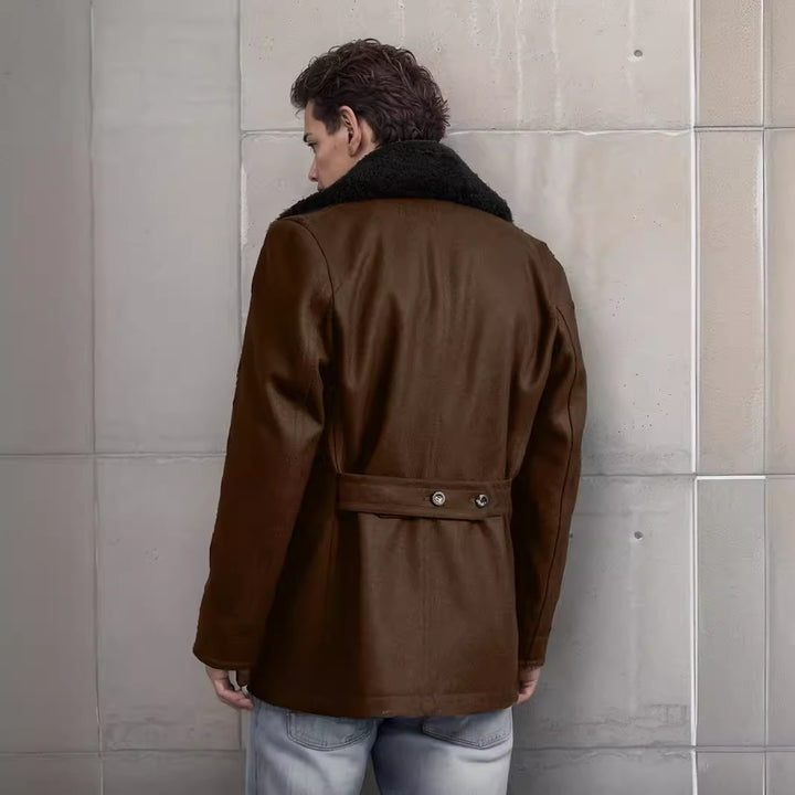 Herrens fashionable Duffle jacket with soft collar and practical pockets Mirla-Eva Jonsson