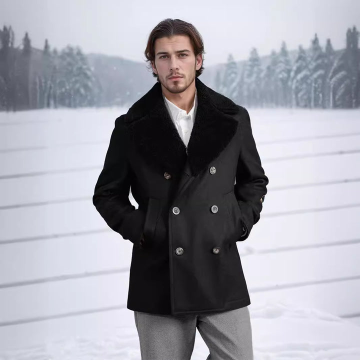 Herrens fashionable Duffle jacket with soft collar and practical pockets Mirla-Eva Jonsson