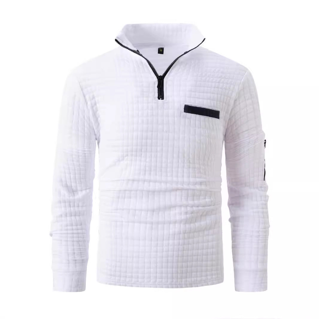 Herrens fashionable sweatshirt med dragkedja och praktiska fickor Eva Jonsson-Eva Jonsson