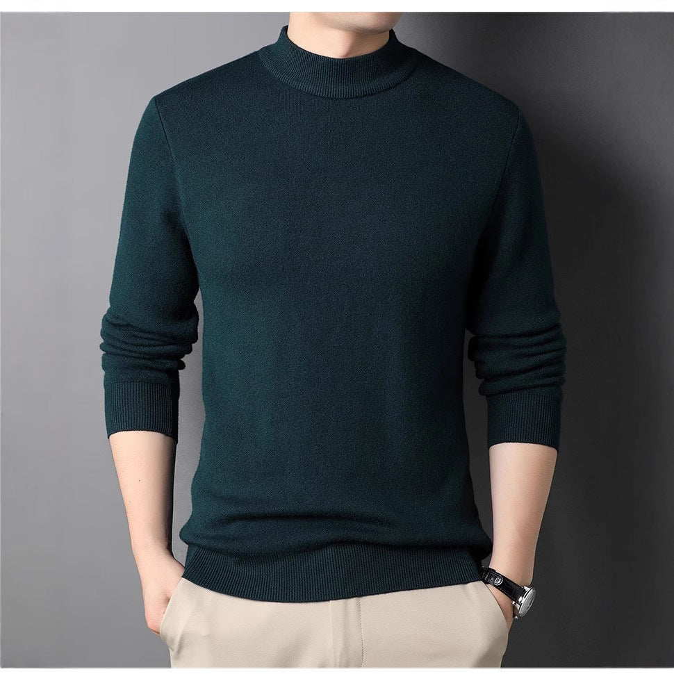 Herrens finstickad tröja med rullkrage och mjuka material Eva Jonsson-Eva Jonsson