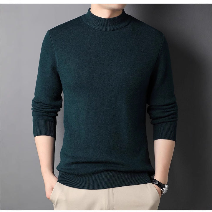 Herrens finstickad tröja med rullkrage och mjuka material Eva Jonsson-Eva Jonsson