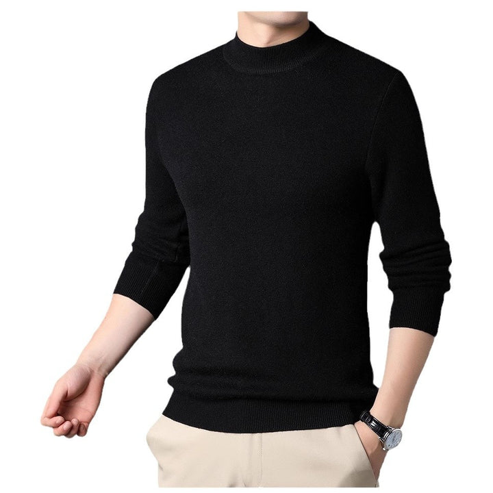 Herrens finstickad tröja med rullkrage och mjuka material Eva Jonsson-Eva Jonsson