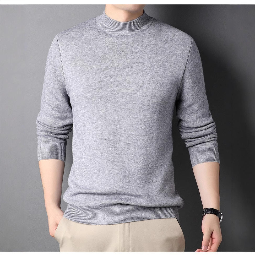 Herrens finstickad tröja med rullkrage och mjuka material Eva Jonsson-Eva Jonsson