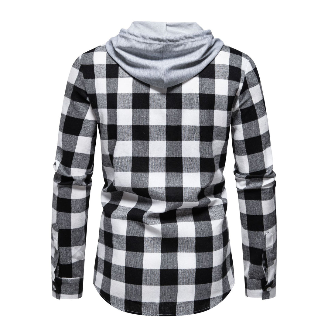 Herrens flanellskjortor med integrerad huva-design och avslappnad look Mirla-Eva Jonsson