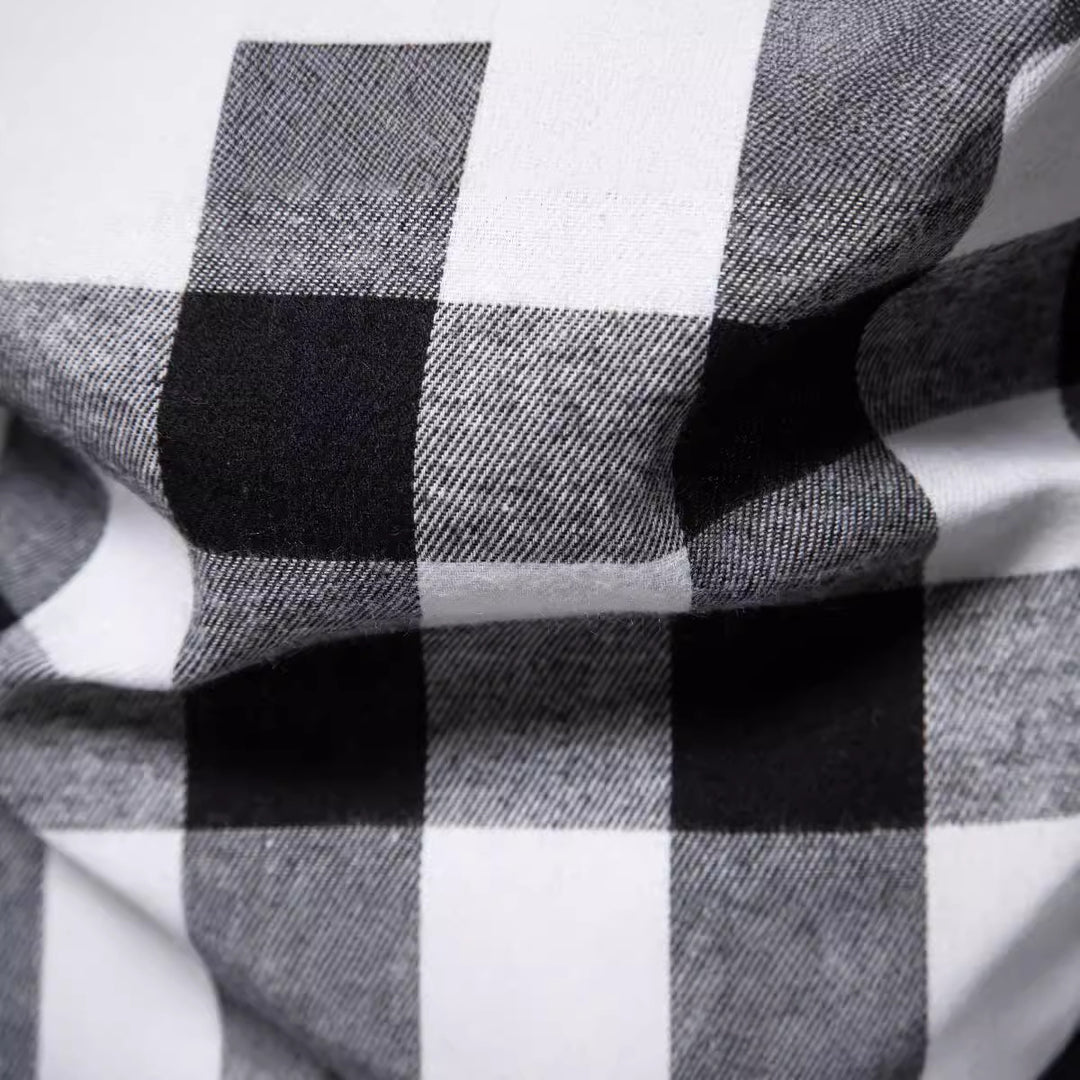 Herrens flanellskjortor med integrerad huva-design och avslappnad look Mirla-Eva Jonsson