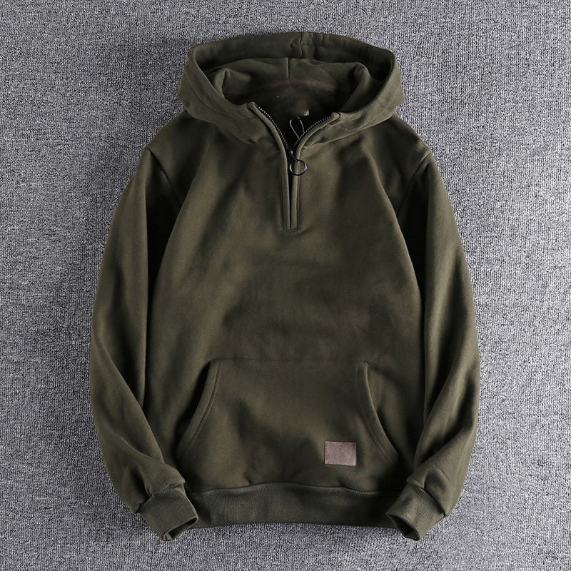 Herrens hoodie med halv dragkedja och bekväm passform Mirla-Eva Jonsson