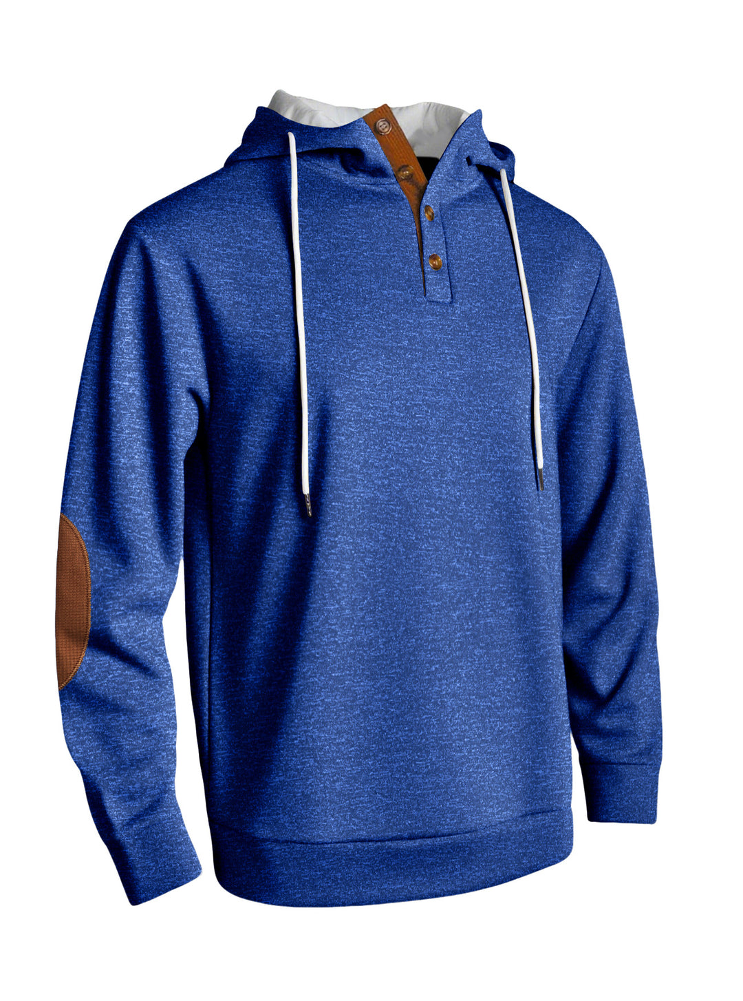 Herrens hoodie med modeknappslå och strukturerad design Mirla-Eva Jonsson