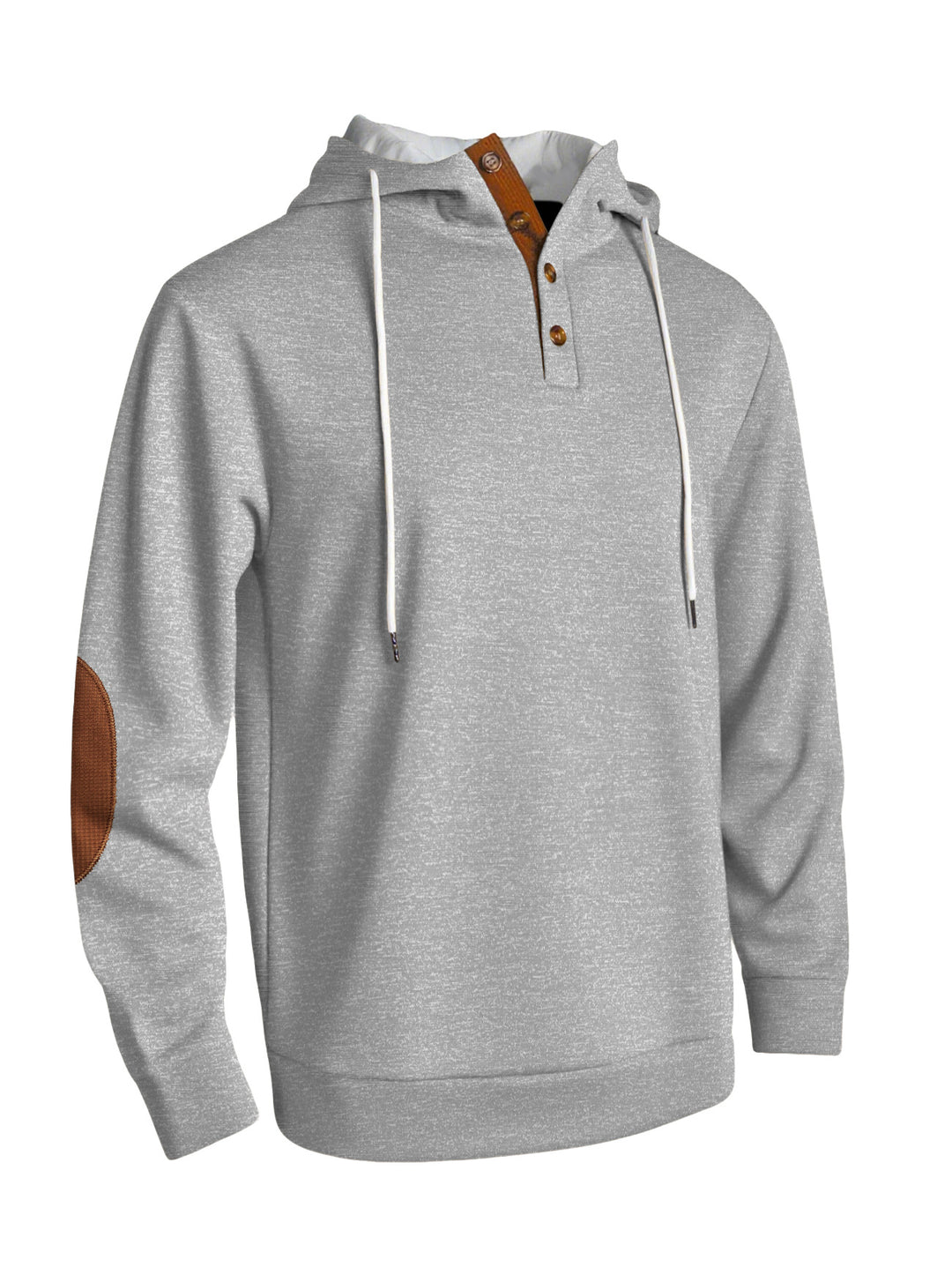 Herrens hoodie med modeknappslå och strukturerad design Mirla-Eva Jonsson