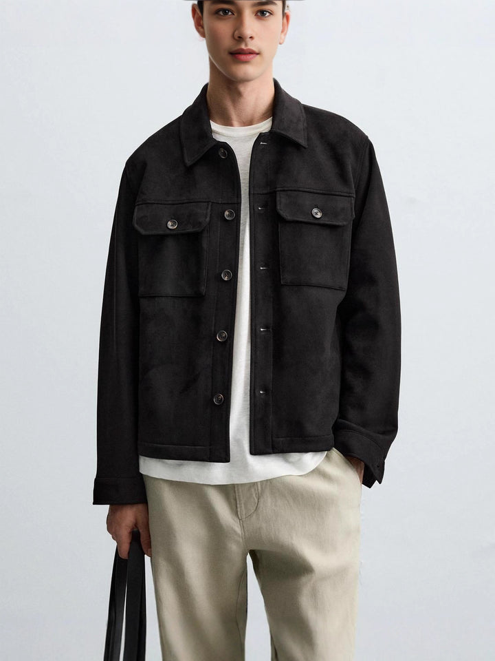 Herrens moderiktiga overshirt-jacka med robusta bröstfickor och praktiska tryckknappar Mirla-Eva Jonsson