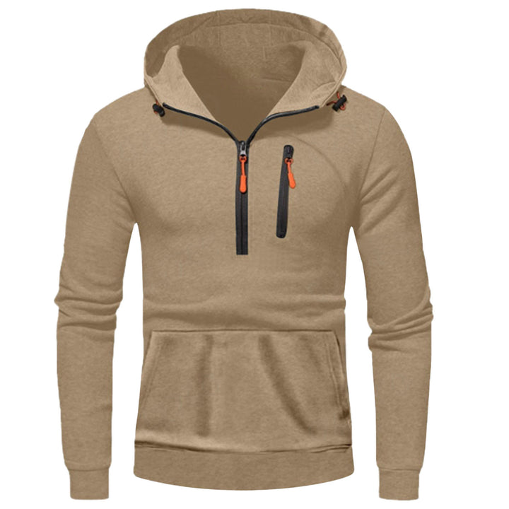 Herrens modern hoodie med innovativ halv dragkedja Mirla-Eva Jonsson